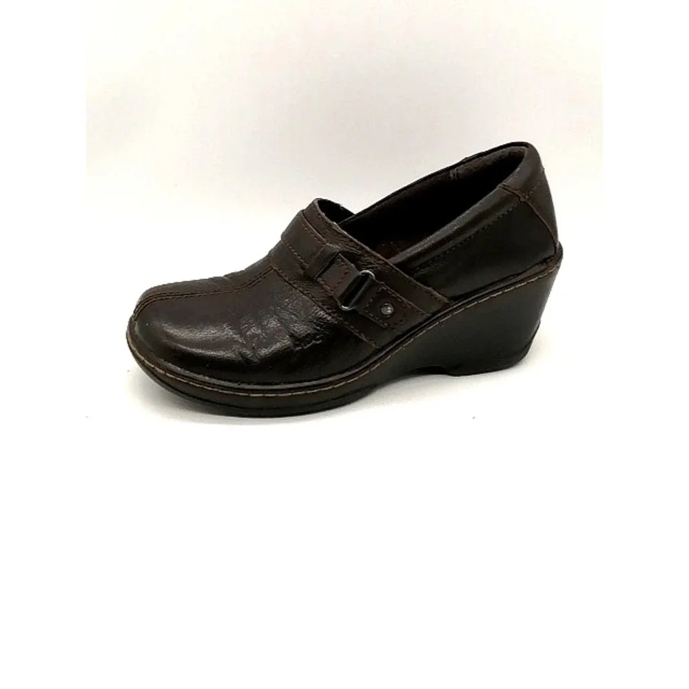 b.o.c. Shoes Loafers Womens Brown 7.5 Leather Clog Walking Comfort C78223